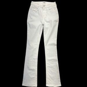 Paige Hourglass High Rise Boot Jeans Womens 25 Crisp White Bootcut Stretch Denim